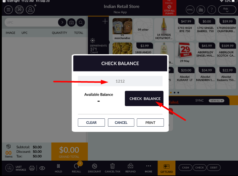 How to check balance in gift card ? - Rapid RMS